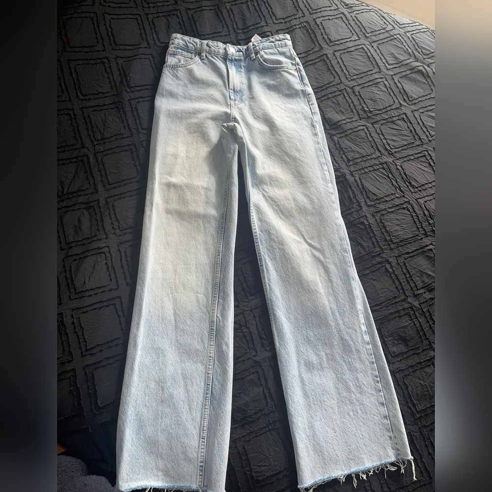 Zara wide leg jean pants